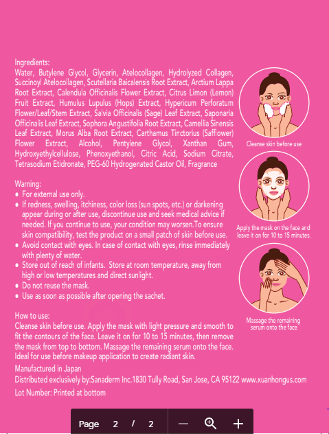 Collagen Mask Back